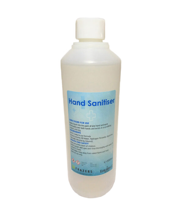Hand Sanitiser, made by The Frazers Group in Northern Ireland