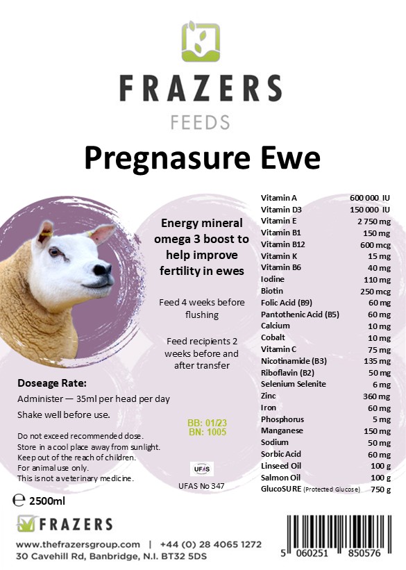 Frazers Pregnasure Ewe - 2500ml